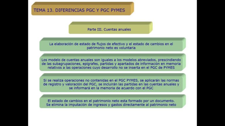 Descubre el PGC de PYMES: Comentarios del Plan General de Contabilidad