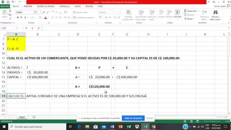 Aprende contabilidad con ejercicios activo y pasivo
